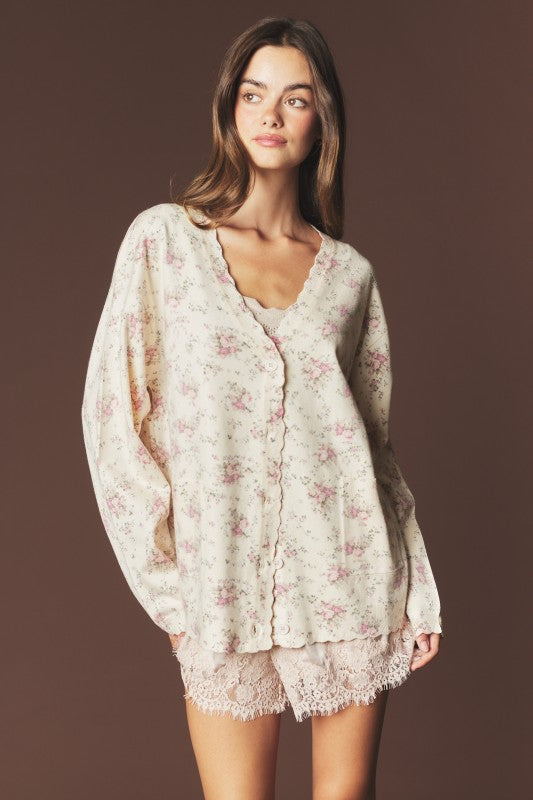 Maple Vintage Rose Cardigan