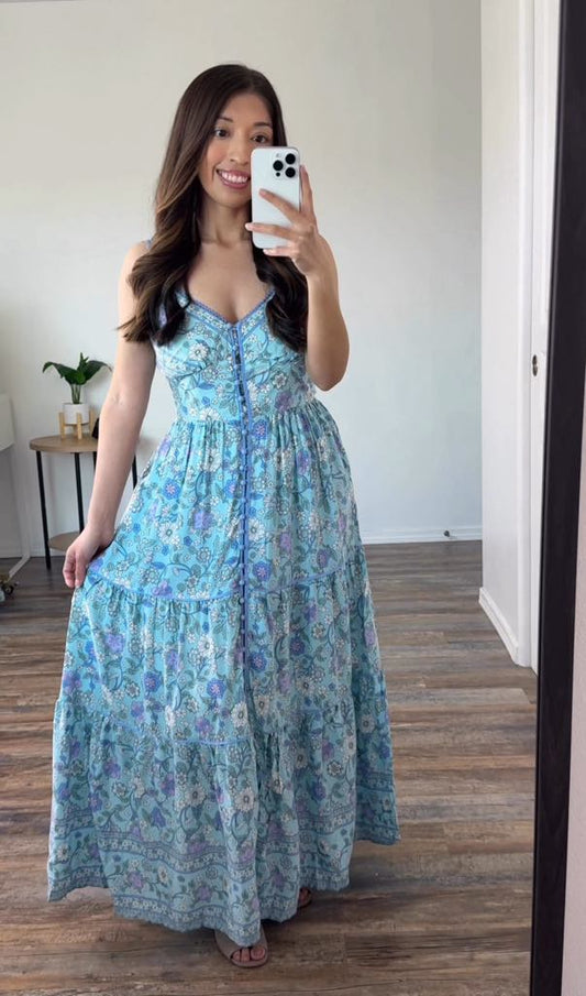 Blue Iris Maxi Dress