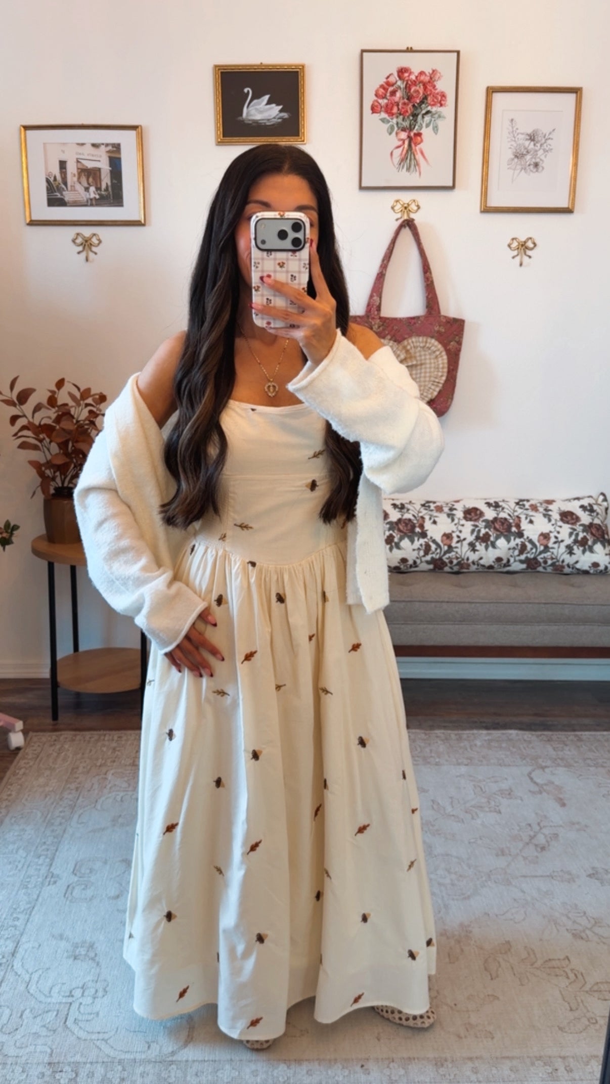 Free Fallin’ Leaves Midi Dress