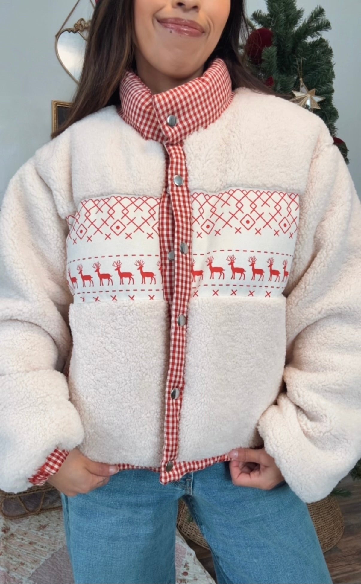 Cozy Holiday Sherpa Jacket