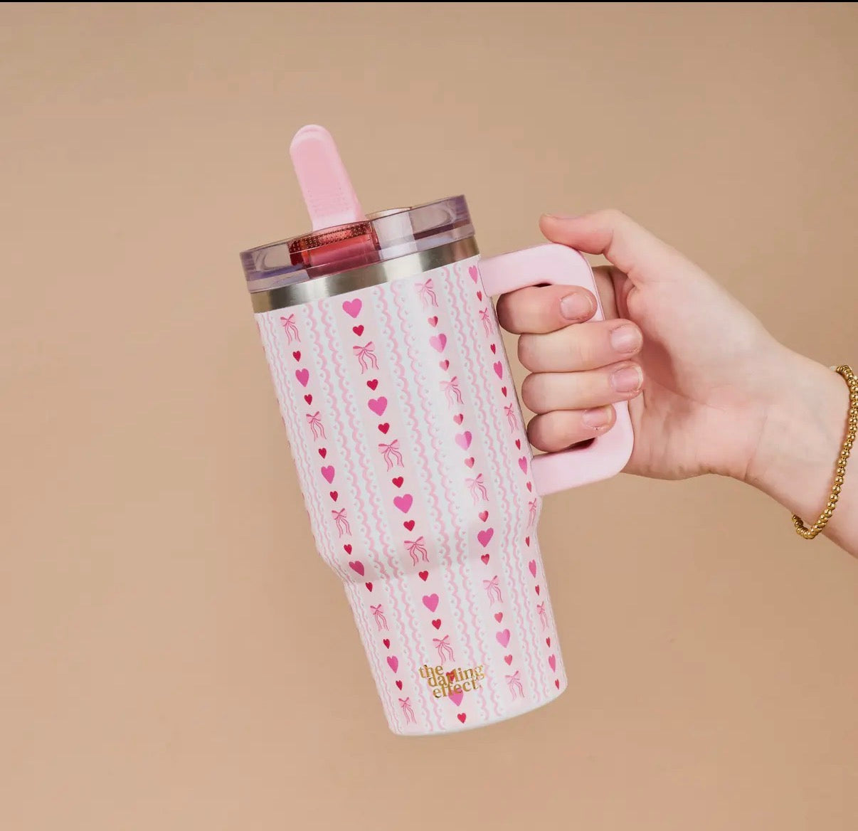 Pink Darling Hearts Tumbler - 20oz