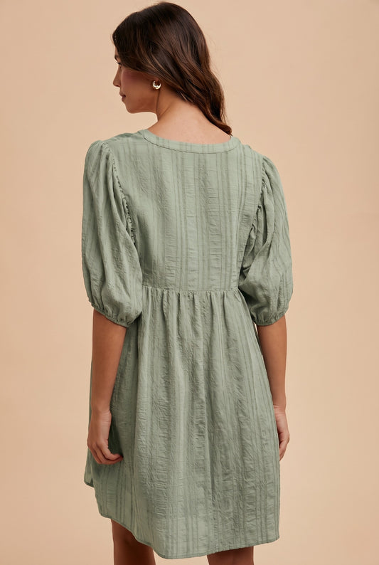 Sylvie Sage Babydoll Dress