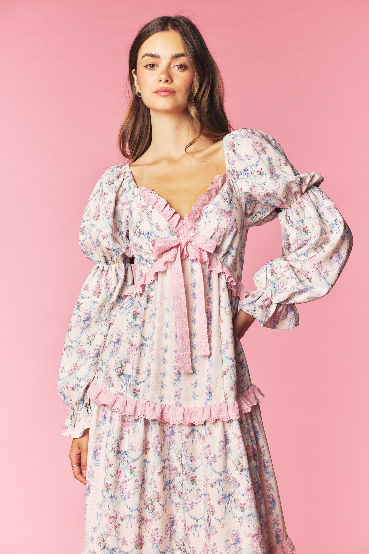 Pastel Petals Vintage Dress