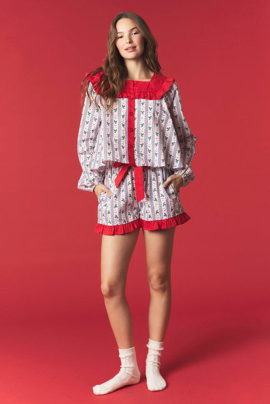 Mistletoe Kiss Pajama Set