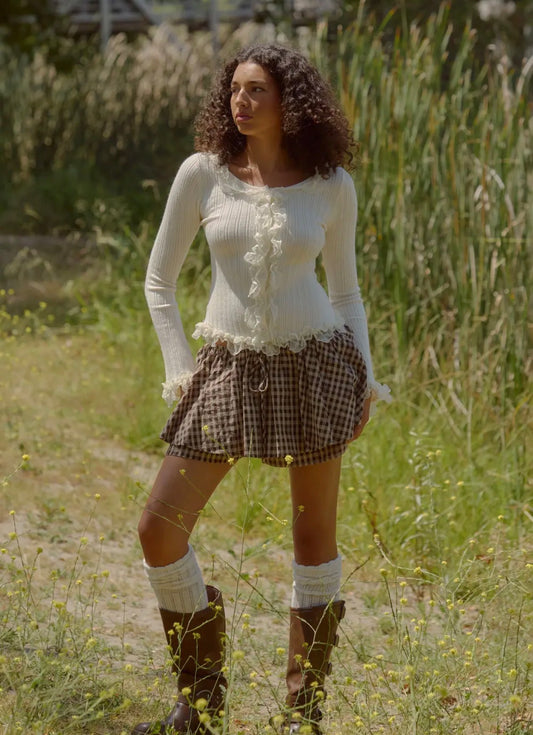 Paris Plaid Skort