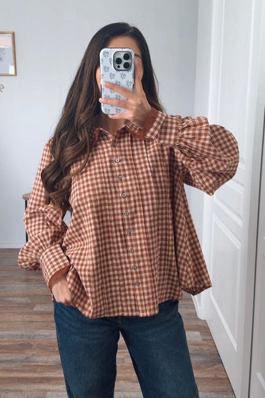 Cider Lane Gingham Top