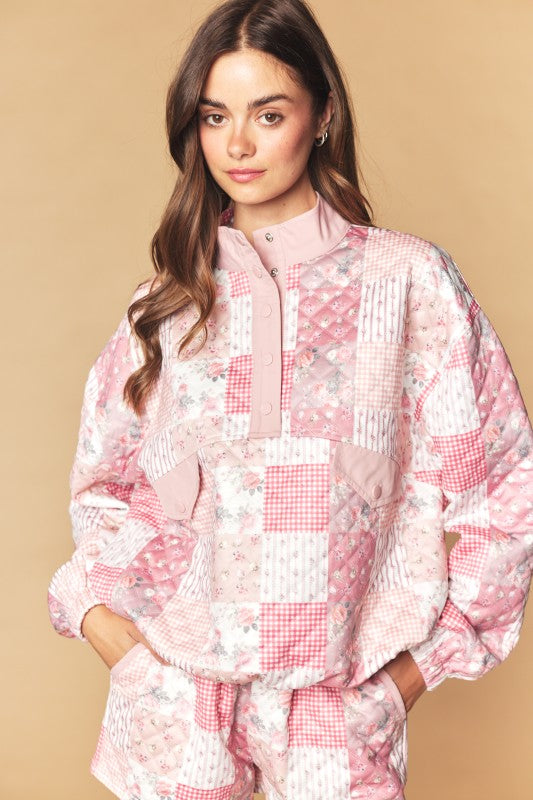 Mauve Muse Patchwork Quilt Set