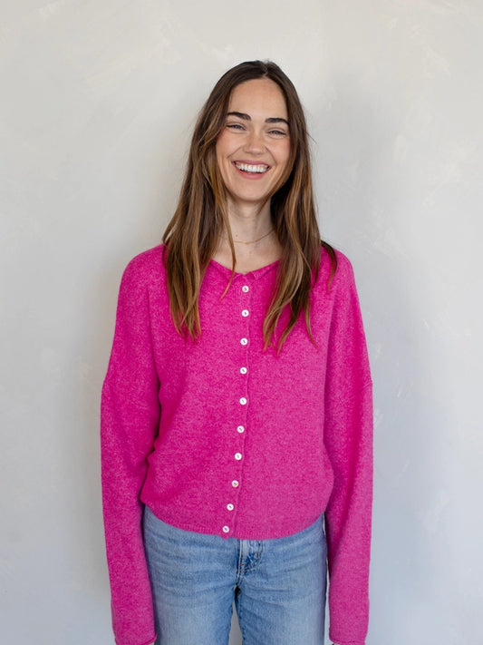 Rosetta Cardigan - Fushia