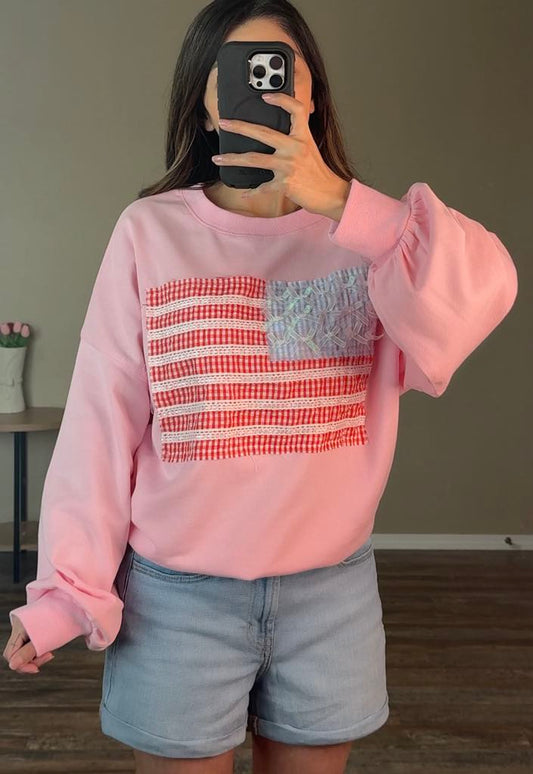 Miss America in Pink Sweatshirt