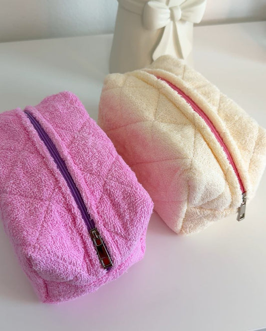 Terry Quilted Makeup Bag