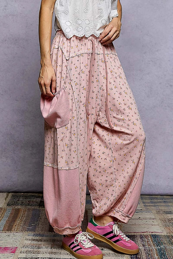 Pink Floral Joggers