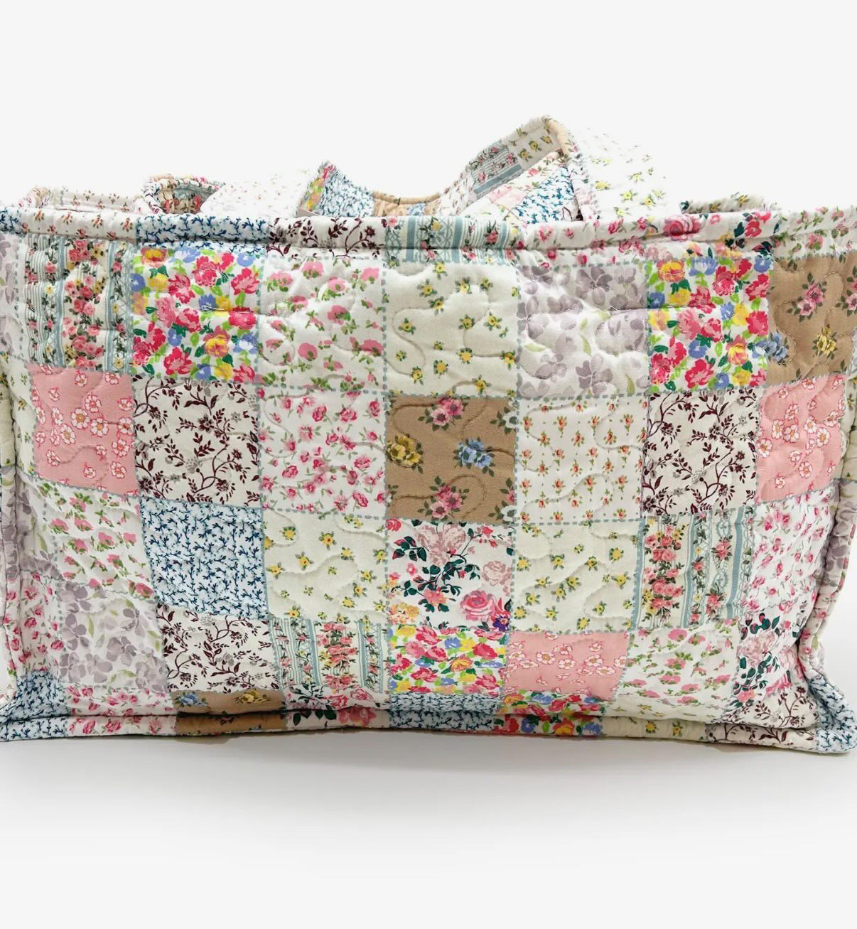 Cottage Blooms Quilted Tote