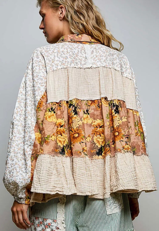 Stars Hollow Harvest Blouse - Taupe