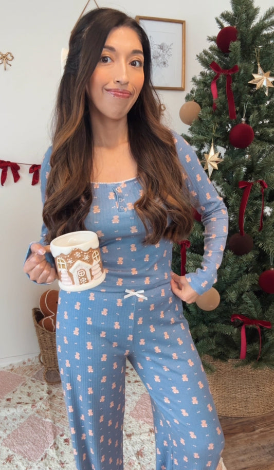 Teddy Bear Pajama set - Navy