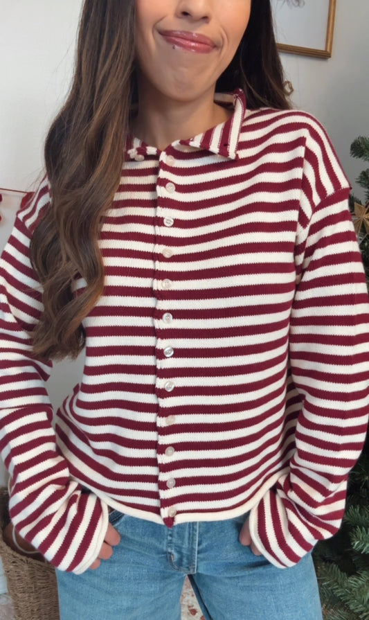 Candy Cane Lane cardigan