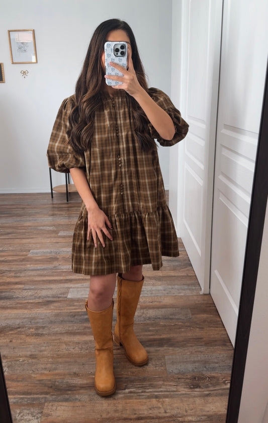 Willow Plaid Mini Dress