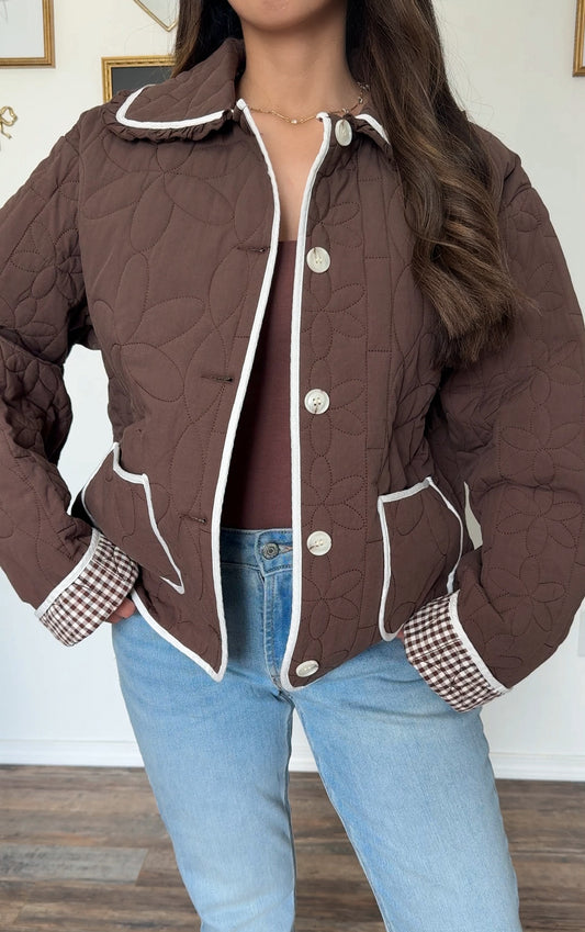 Gingham Cocoa Jacket