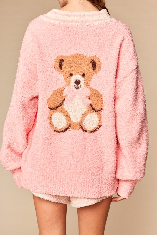 Pink Teddy Sherpa Set