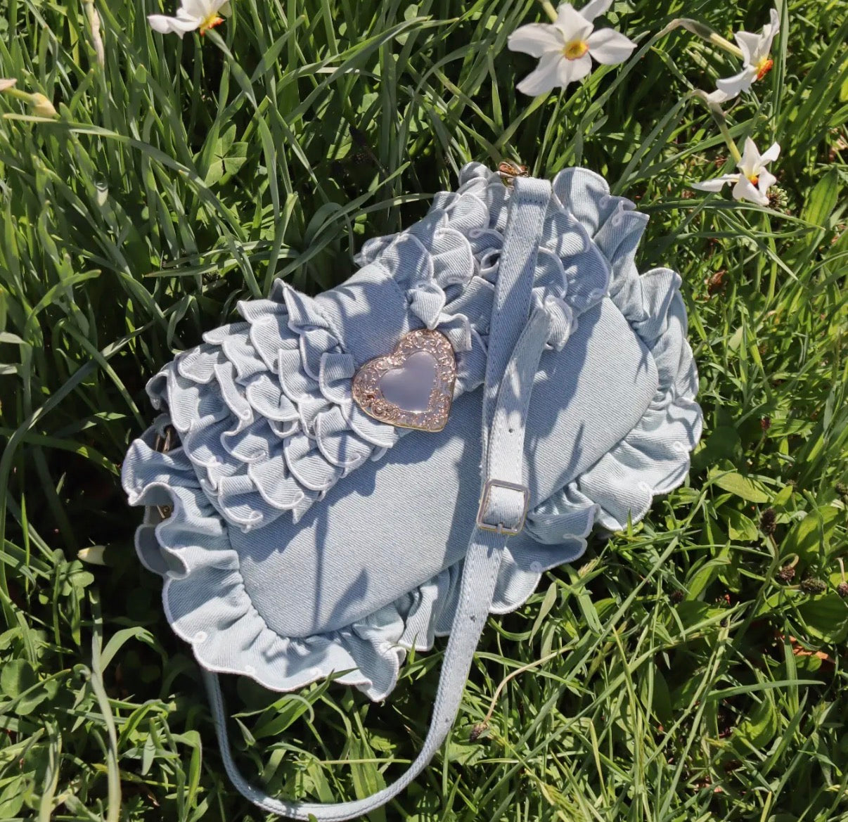 Seaside Sweetheart Shoulder Bag - Denim