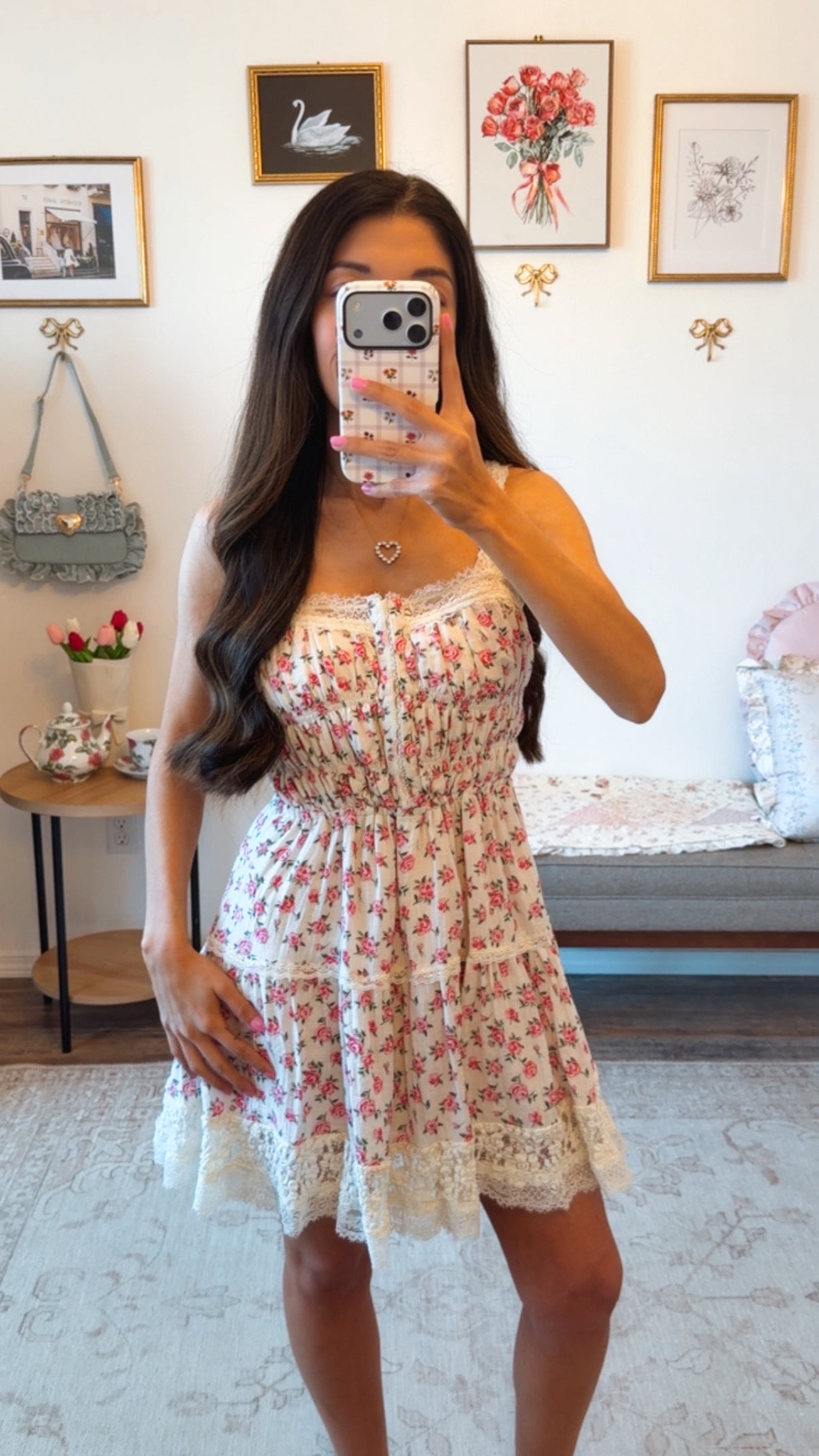 Whispering Roses Mini Dress