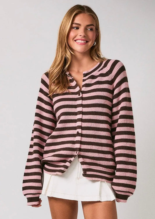 Lane Kim Stripe Cardigan