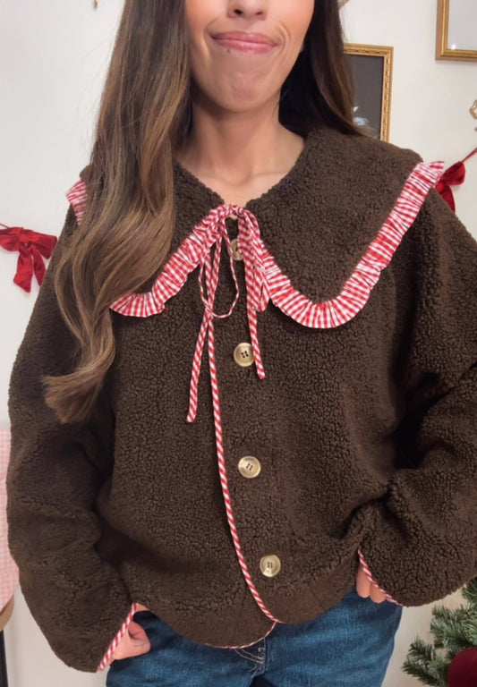 Warm Cocoa Gingham Jacket