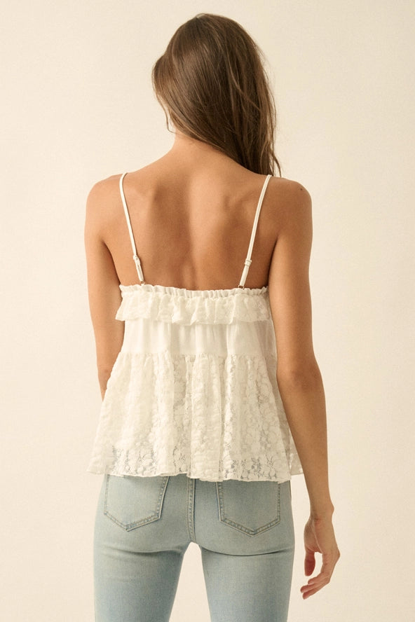 Lacy Babydoll Cami Top