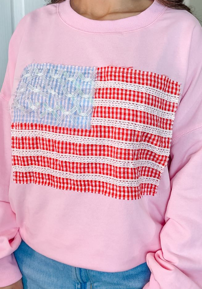 Miss America in Pink Sweatshirt