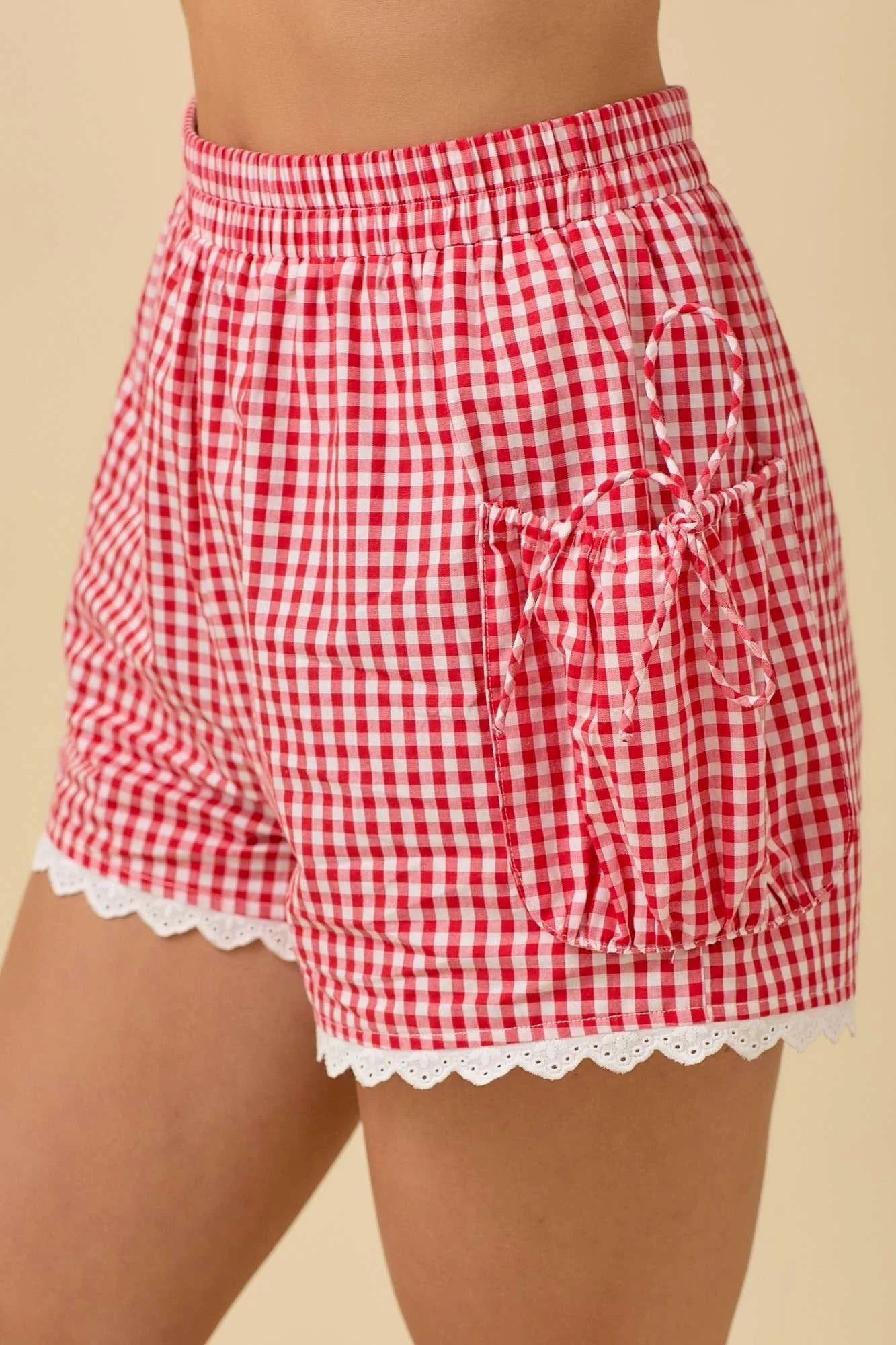 Red Gingham Boxer Shorts