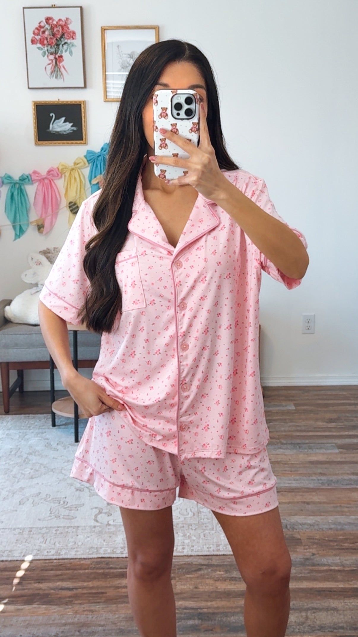 Pink Garden Daydream PJ Set