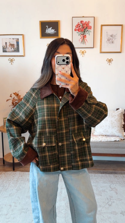 Harvest Heritage Plaid Barn Jacket - Hunter Green Restock Preorder