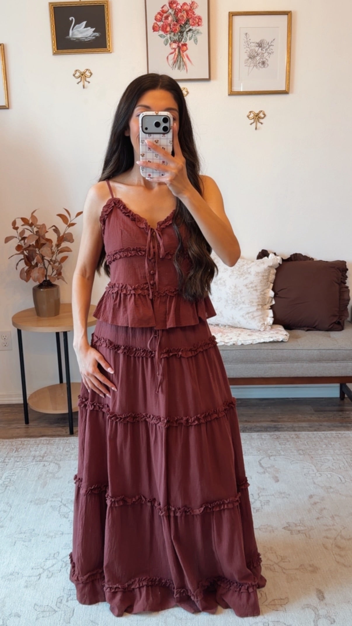 Countryside Dreams skirt Set - Brown