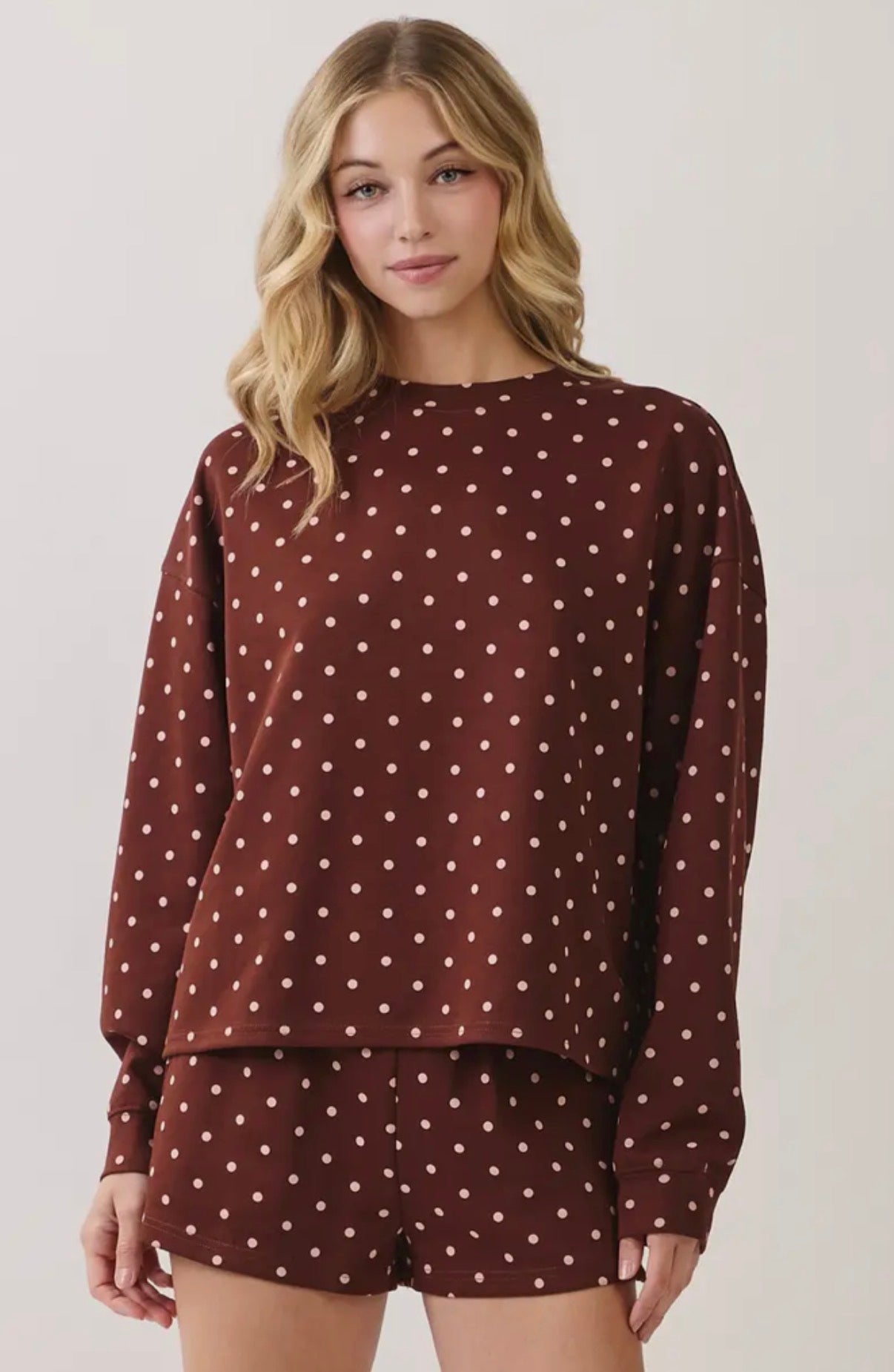 Cocoa Dottie Lounge Set - Brown