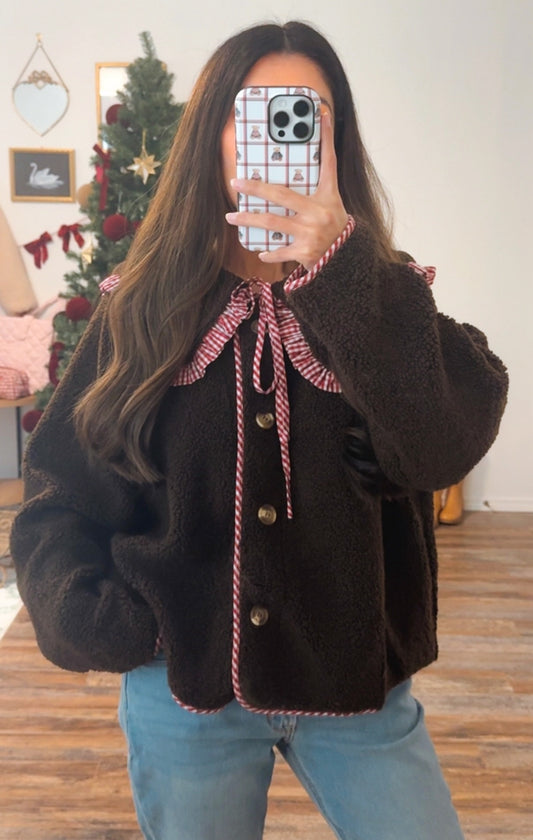 Warm Cocoa Gingham Jacket