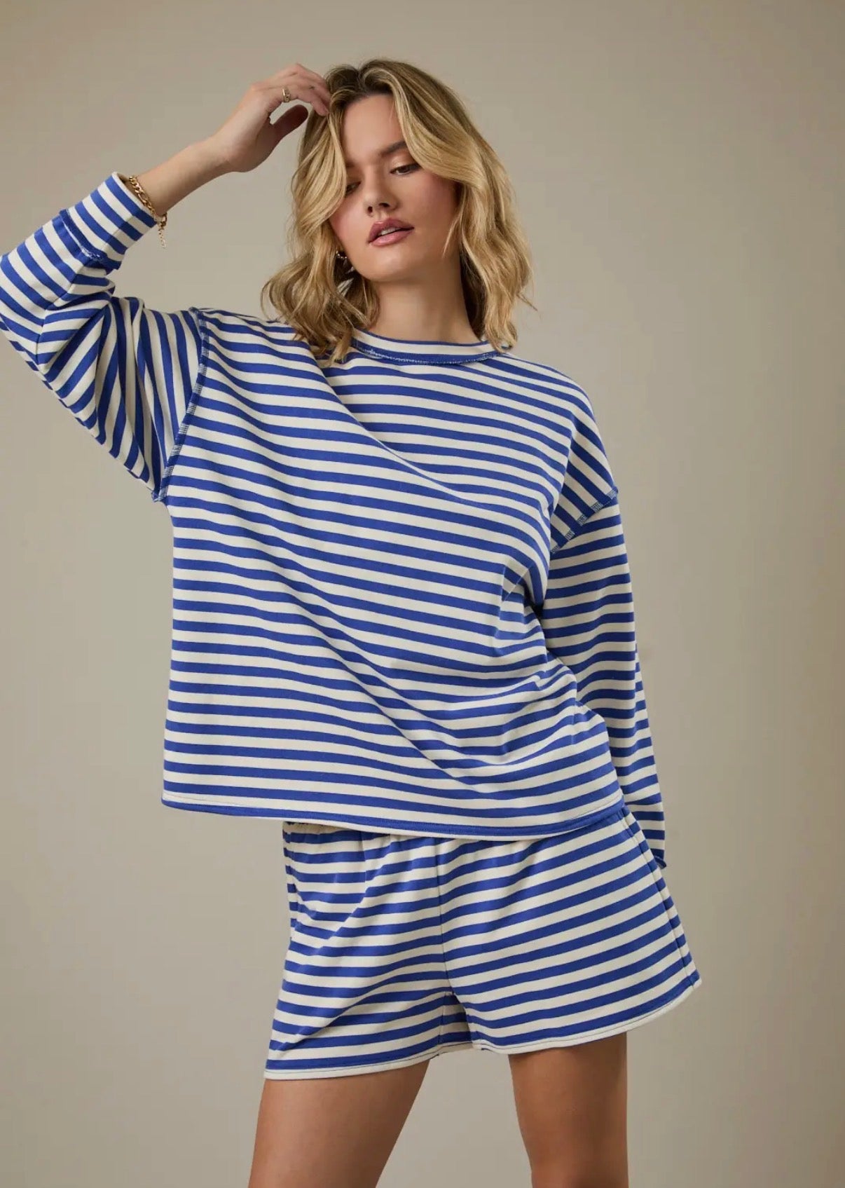 Navy Stripe Set