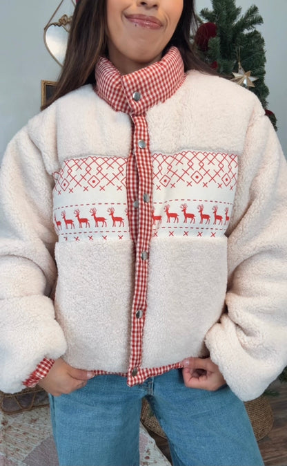 Cozy Holiday Sherpa Jacket