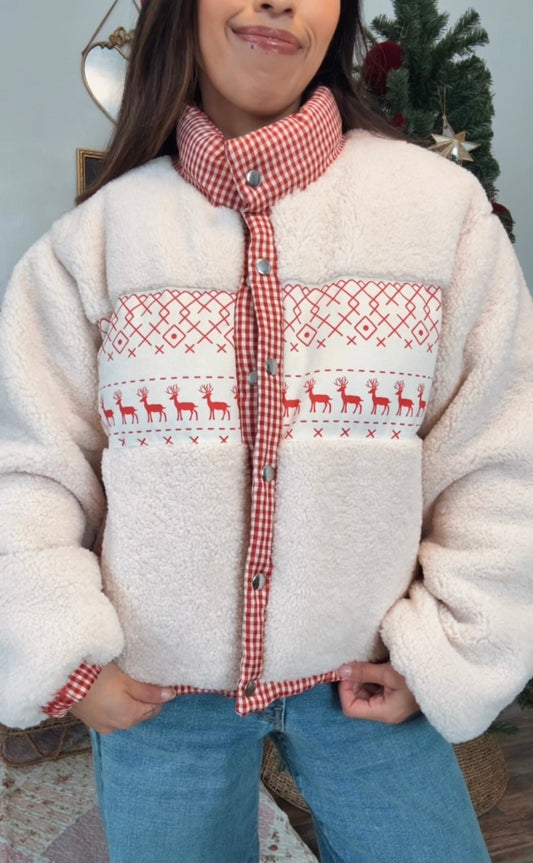 Cozy Holiday Sherpa Jacket