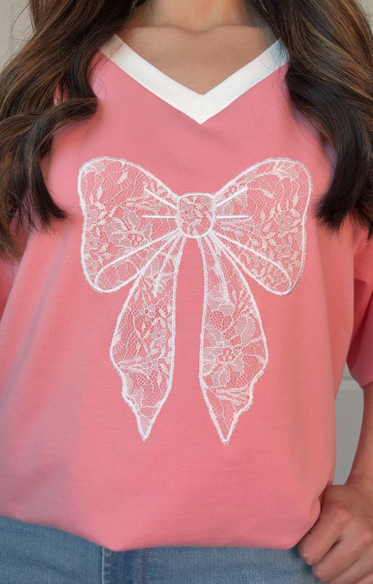 Pink Lacy Top