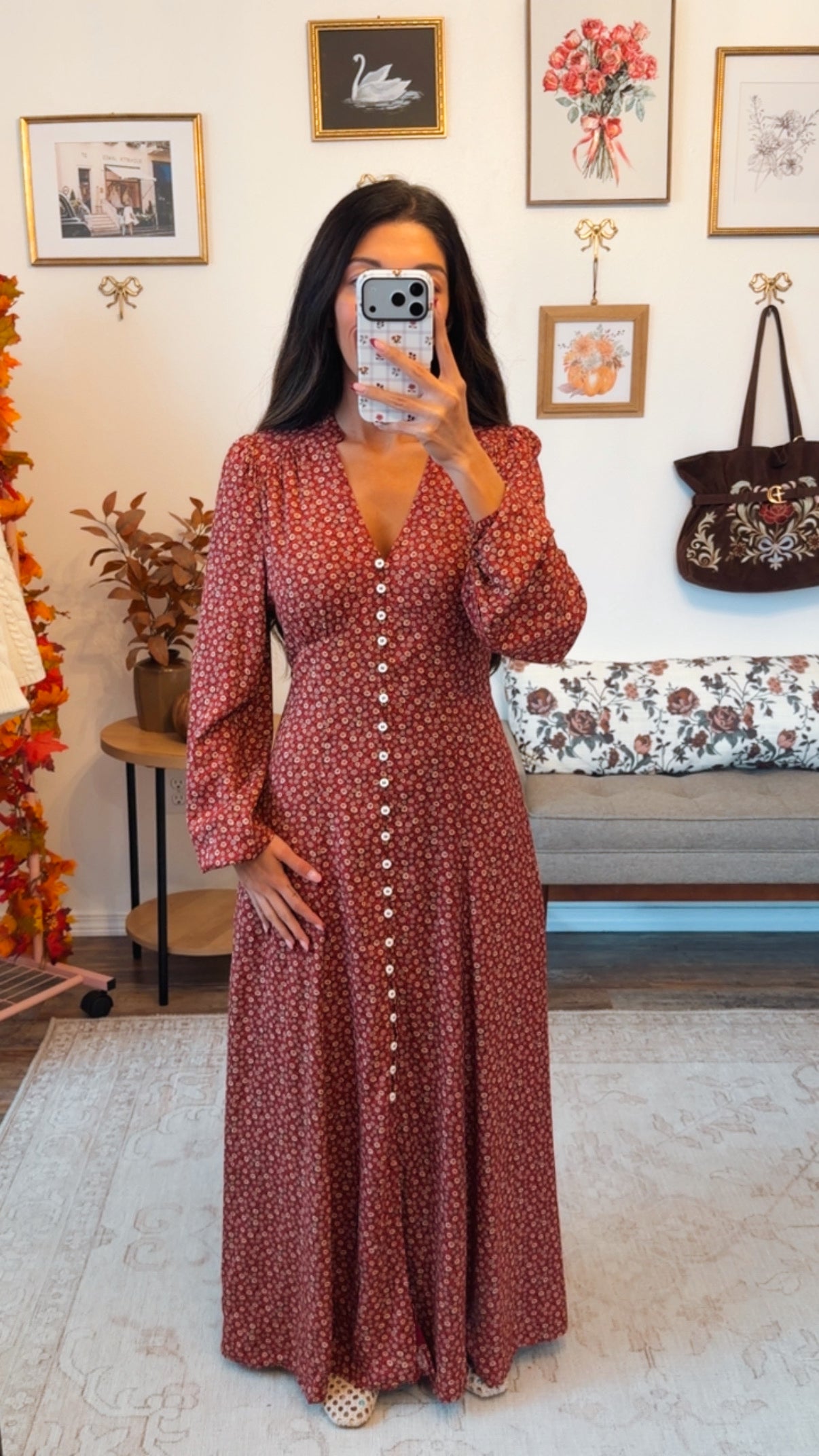 I am an Autumn Maxi Dress - Maroon