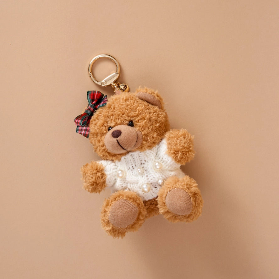 Teddy in Pearls Bag Charm