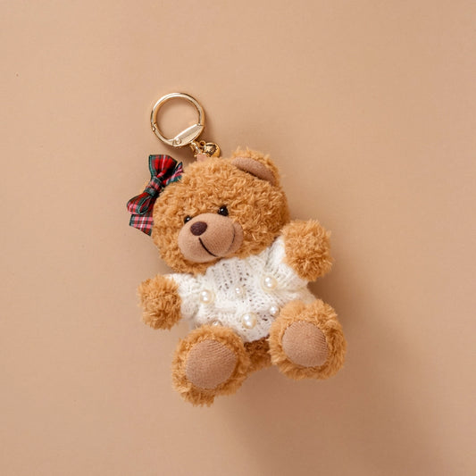 Teddy in Pearls Bag Charm