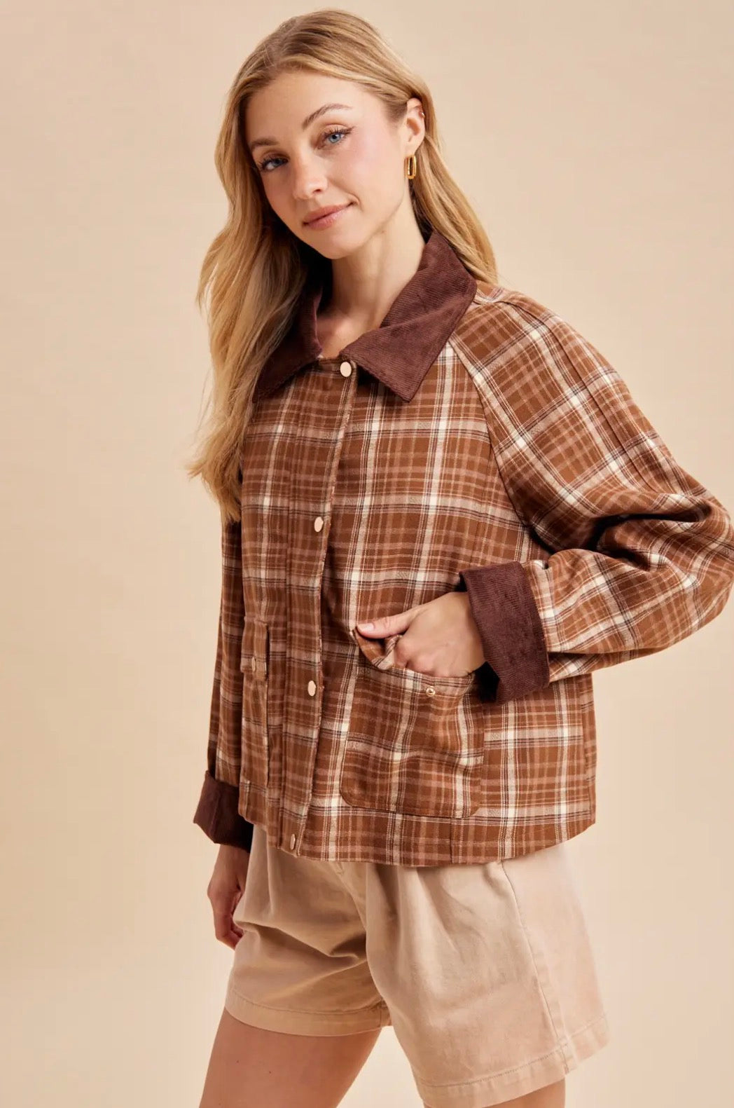 Harvest Heritage Plaid Barn Jacket - Caramel