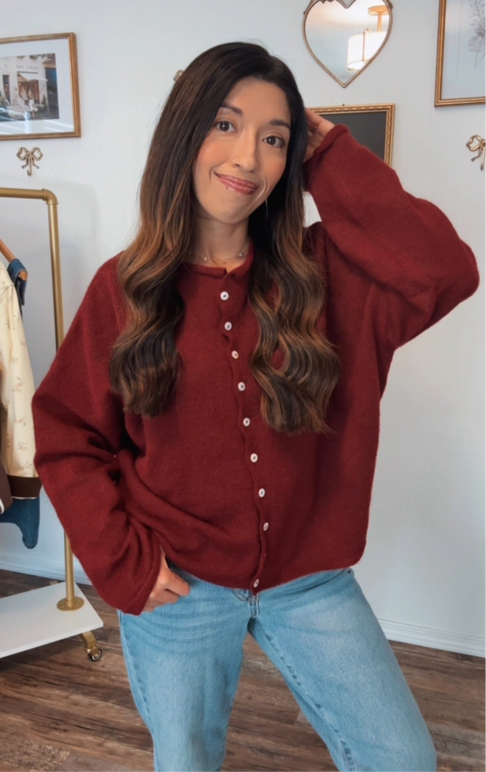 Evermore Cardigan - Wine