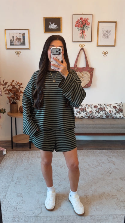 Willow Woods Stripe Set - Olive/Black