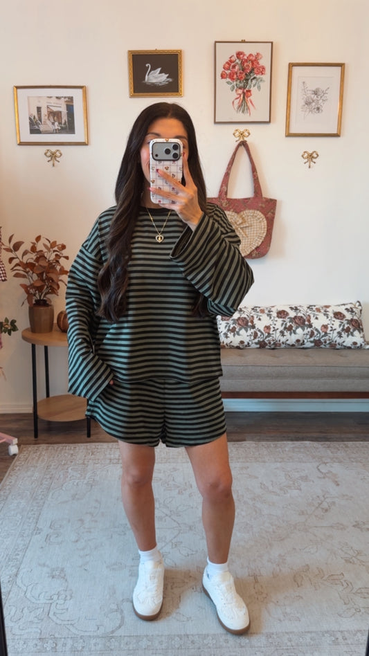 Willow Woods Stripe Set - Olive/Black