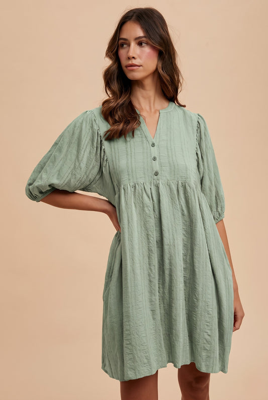 Sylvie Sage Babydoll Dress