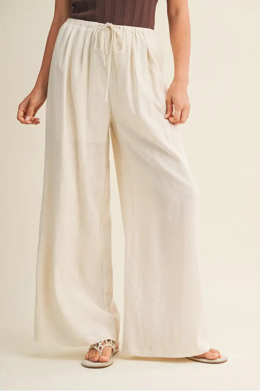 Ivory Linen Pants