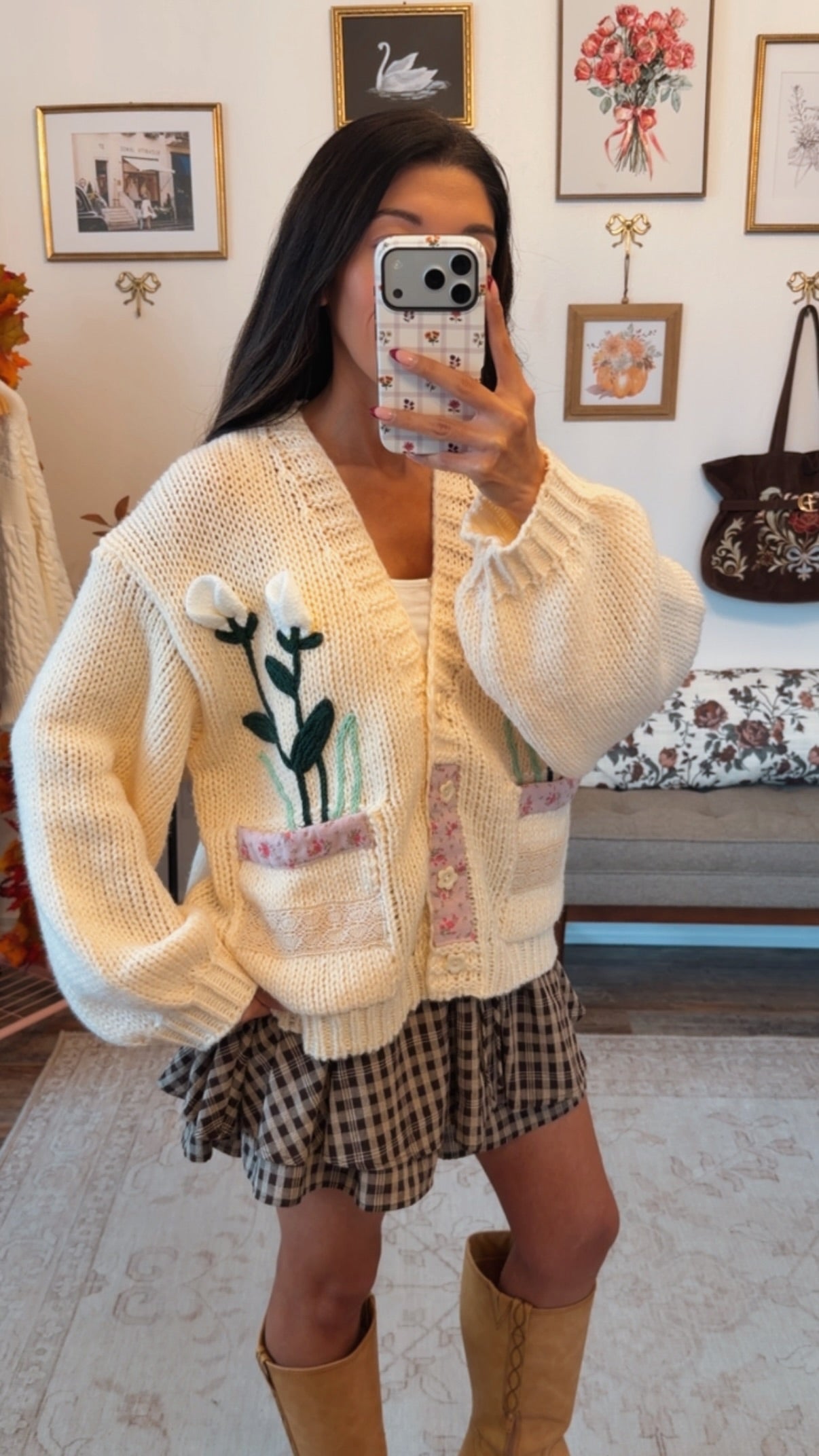 Sookie's Floral Knit Cardigan