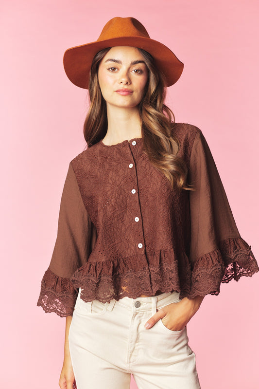 Chocolate Bell Blouse
