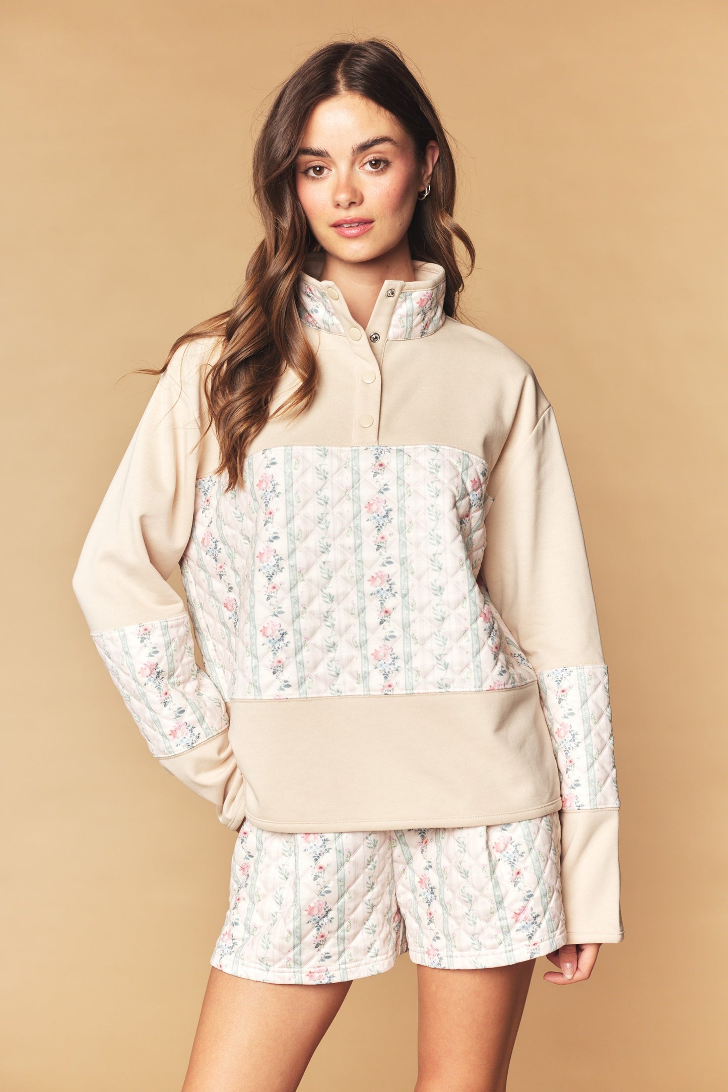 Vintage Floral Quilted Lounge Set
